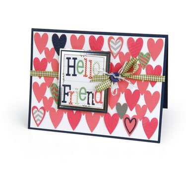 Hello Friend Hearts Card by Deena Ziegler