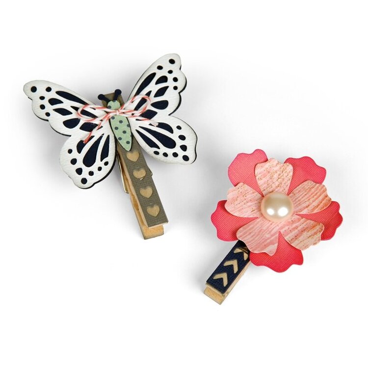 Butterfly Flower Clothespins by Deena Ziegler