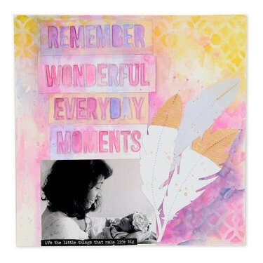 Remember Wonderful Everyday Moments Scrapbook Page