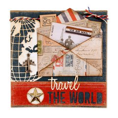 Travel the World Scrapbook Page