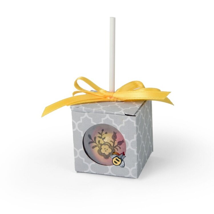 Stamped Flower Cake Pop Box