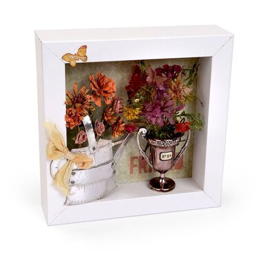 Watering Can &amp; Trophy Shadowbox
