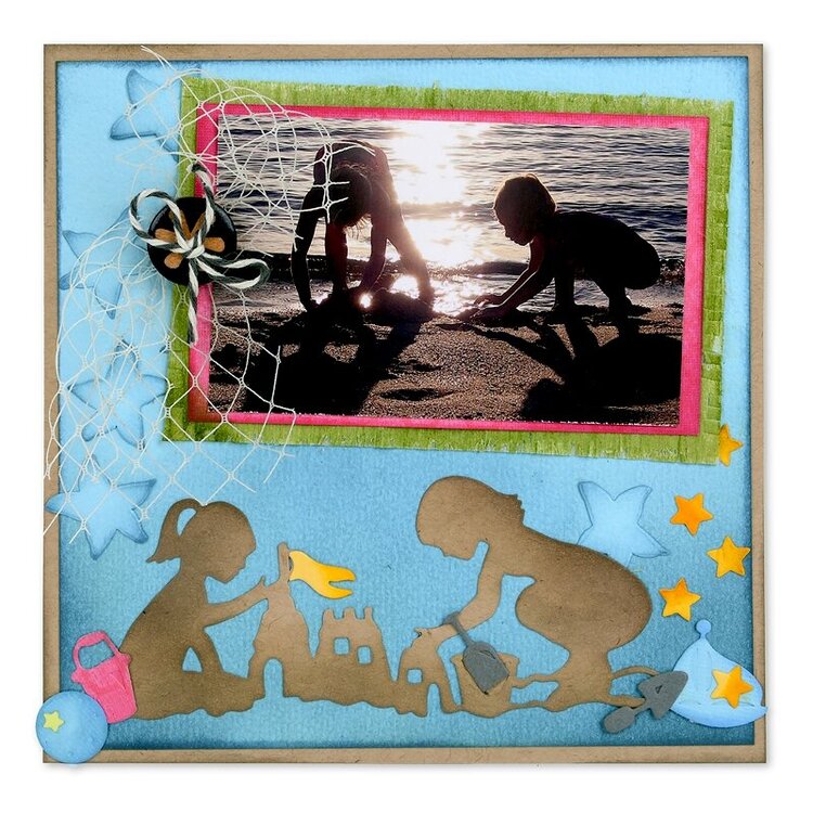 Kids on the Beach Scrapbook Page