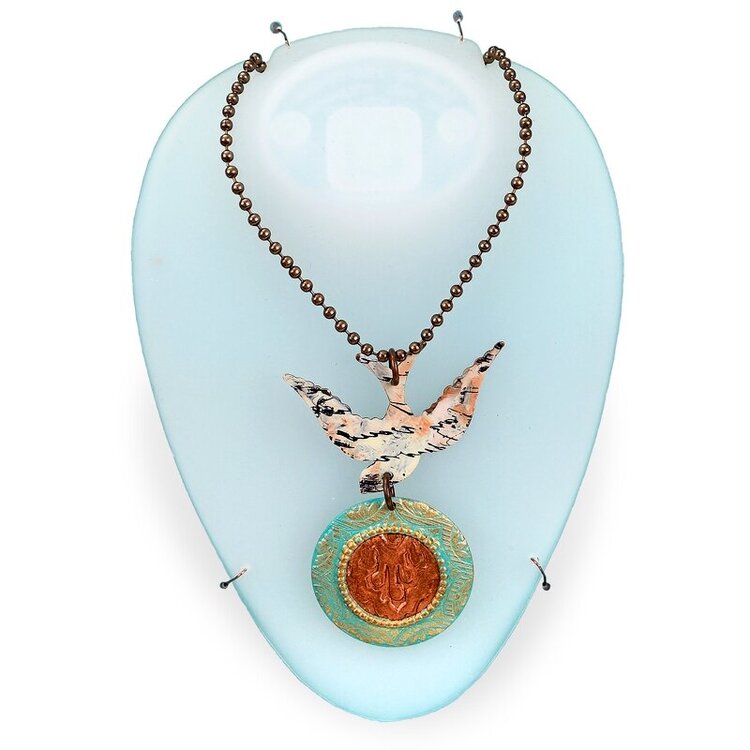 Poetic Wings Necklace by Jess Italia-Lincoln featuring new Ikat DecoEmboss Die from Sizzix