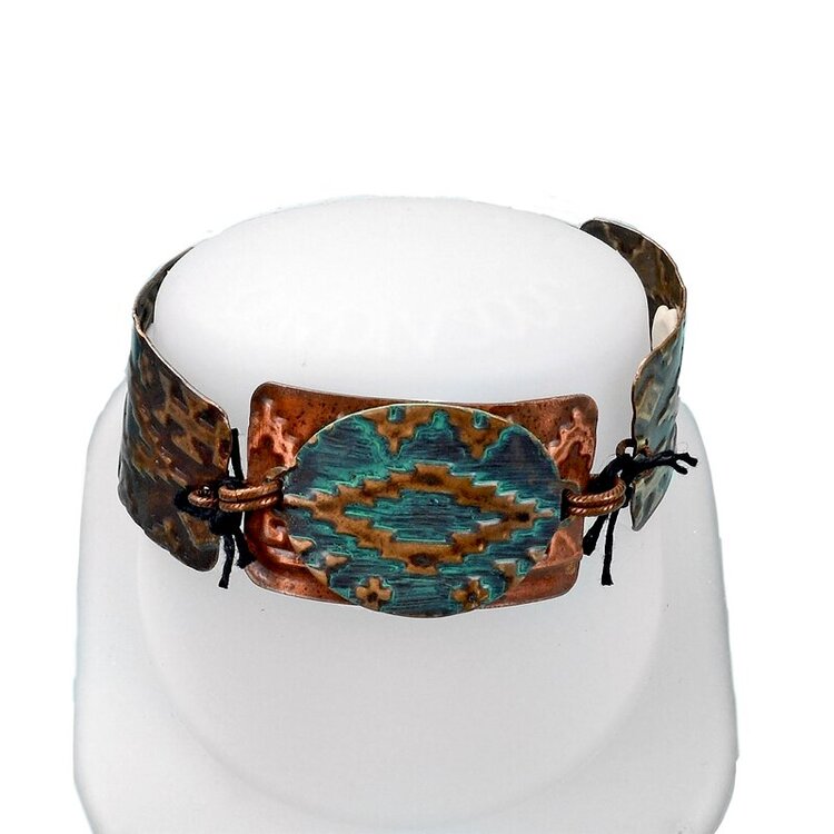 Native Adornment Bracelet by Jess Italia-Lincoln featuring Navajo Textile DecoEmboss Die from Sizzix