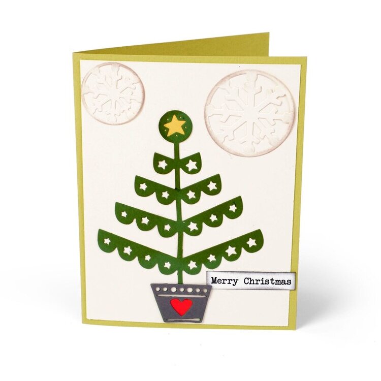 Merry Christmas Tree with Stars Card