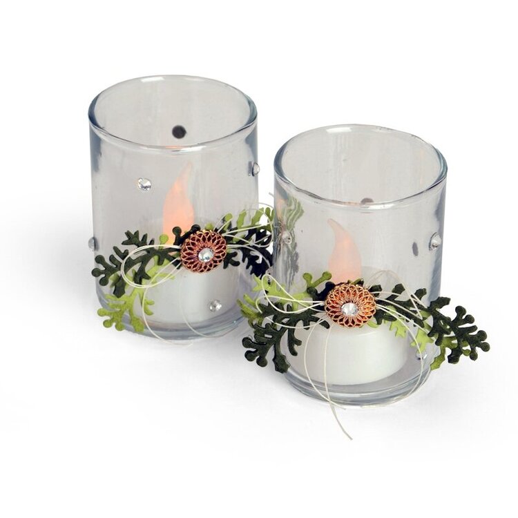 Holly Candle Decoration