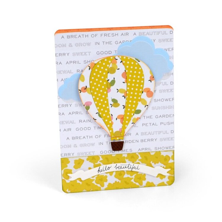 Hello Beautiful Hot Air Balloon Card