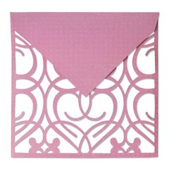 Swirls Lattice Cut Envelope Overlay