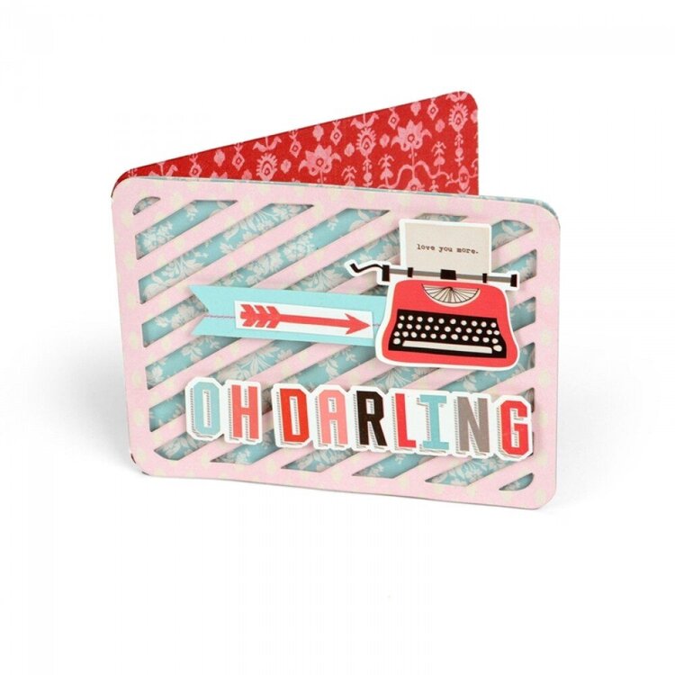 &#039;Oh Darling&#039; Striped Card