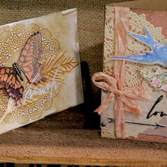 Butterfly Duo and Doily Texture Fade from Tim Holtz Alterations by Sizzix
