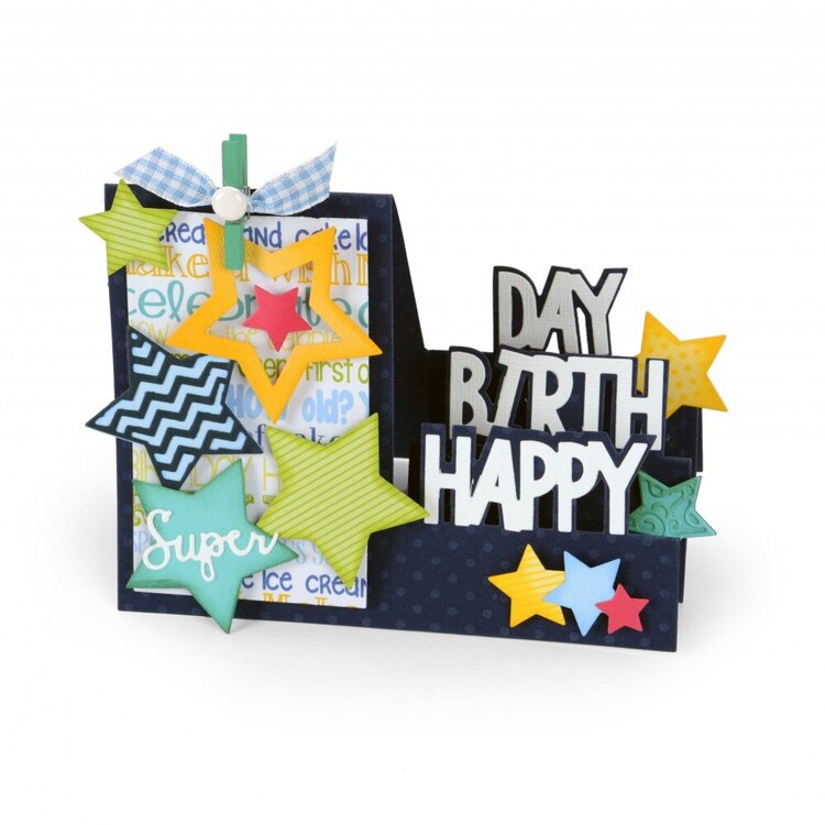 Happy Birthday Star Step-Ups Card