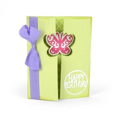 Happy Birthday Butterfly Gatefold Card