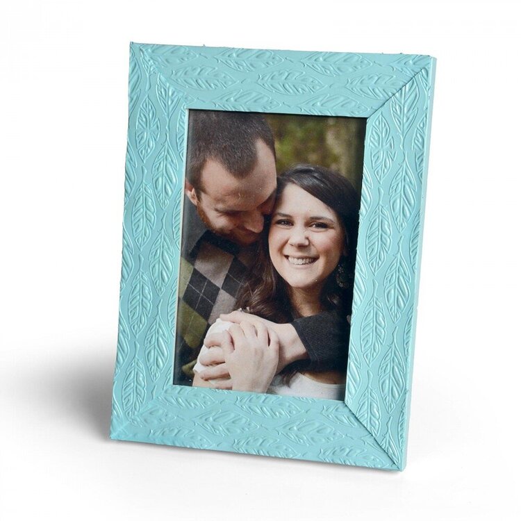 Embossed Feathers Frame
