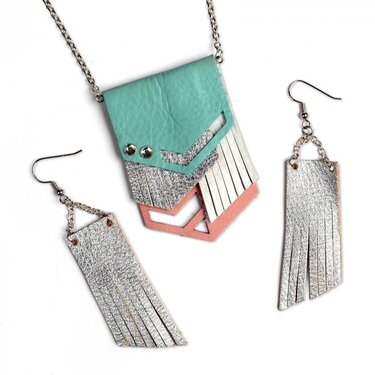 Coordinated Necklace and Earring set from Sizzix