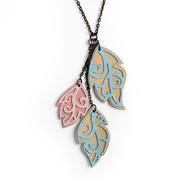 Falling Leaf Charm Pendant featuring Sizzix Leaf Charm Die