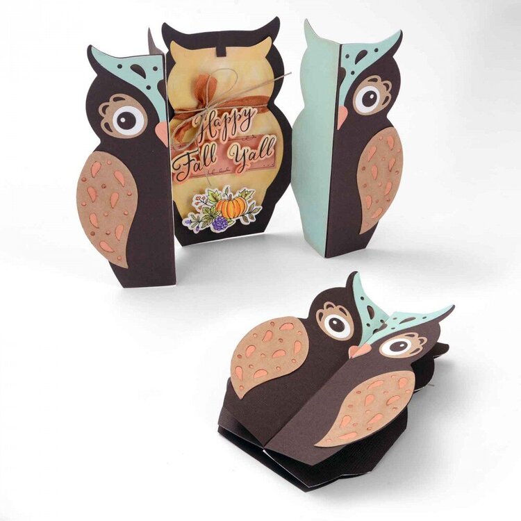 Happy Fall Y&#039;all Owl Fold-a-Long Card