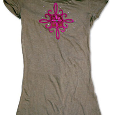 Flower Embelished T-Shirt by Cara Mariano
