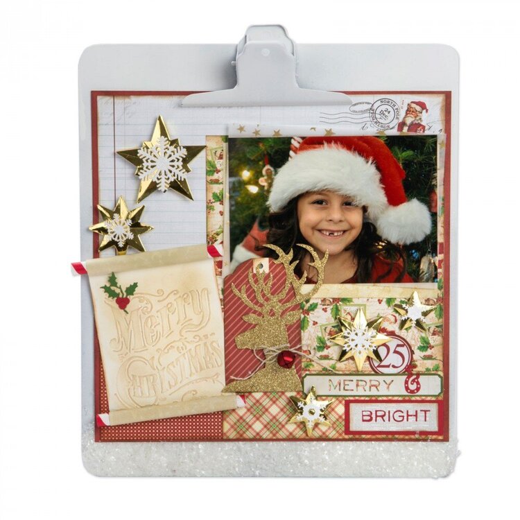 Merry &amp; Bright Scrapbook Page