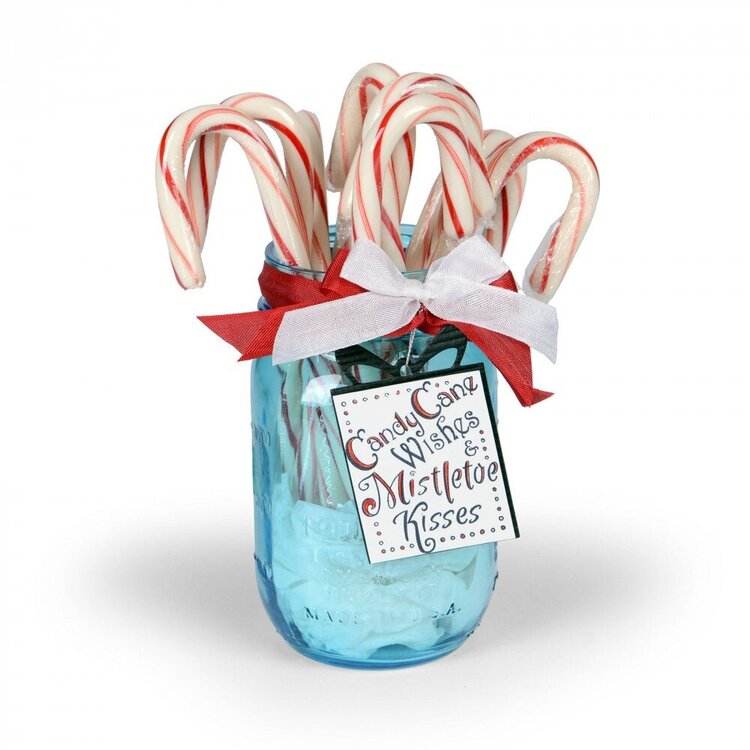 Candy Cane Wishes Jar