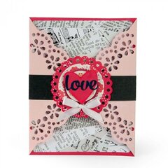 Love Doily Gatefold Card