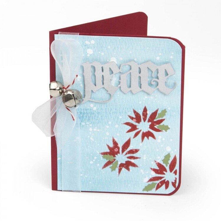 Poinsettia Peace Card by Suzanne Sergi for Sizzix