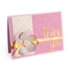 Floral Embossed Thank You Card by Cara Mariano