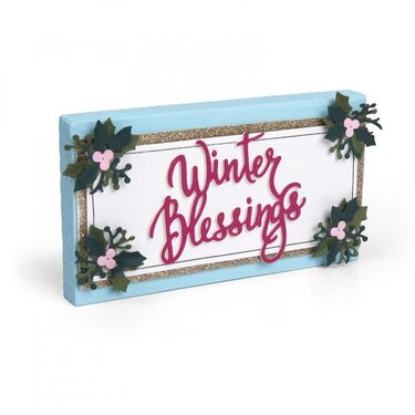 Winter Blessings Wood Block