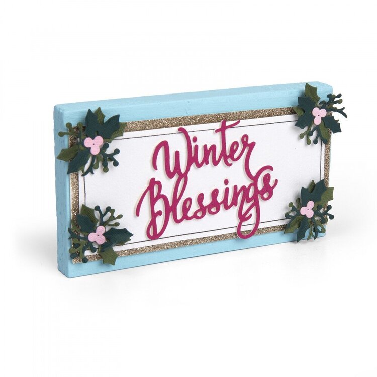 Winter Blessings Wood Block