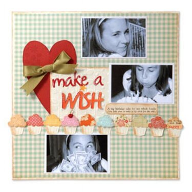 Make a Wish Scrapbook Page by Deena Ziegler
