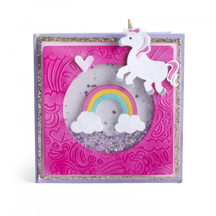 Rainbows &amp; Unicorns Shaker Card