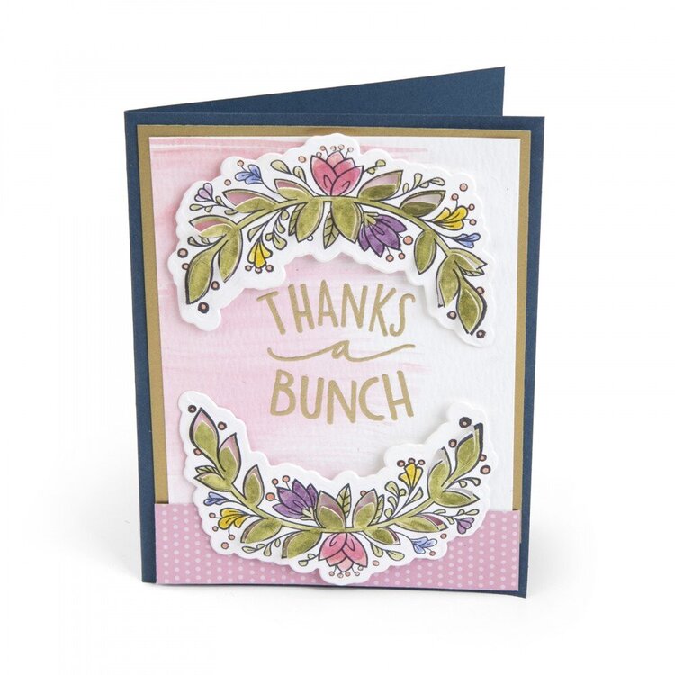 Thanks a Bunch Flower Vine Card #2