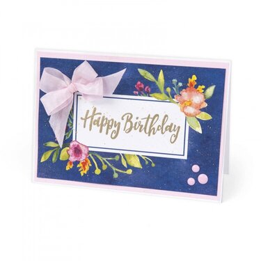 Happy Birthday Floral Frame Card