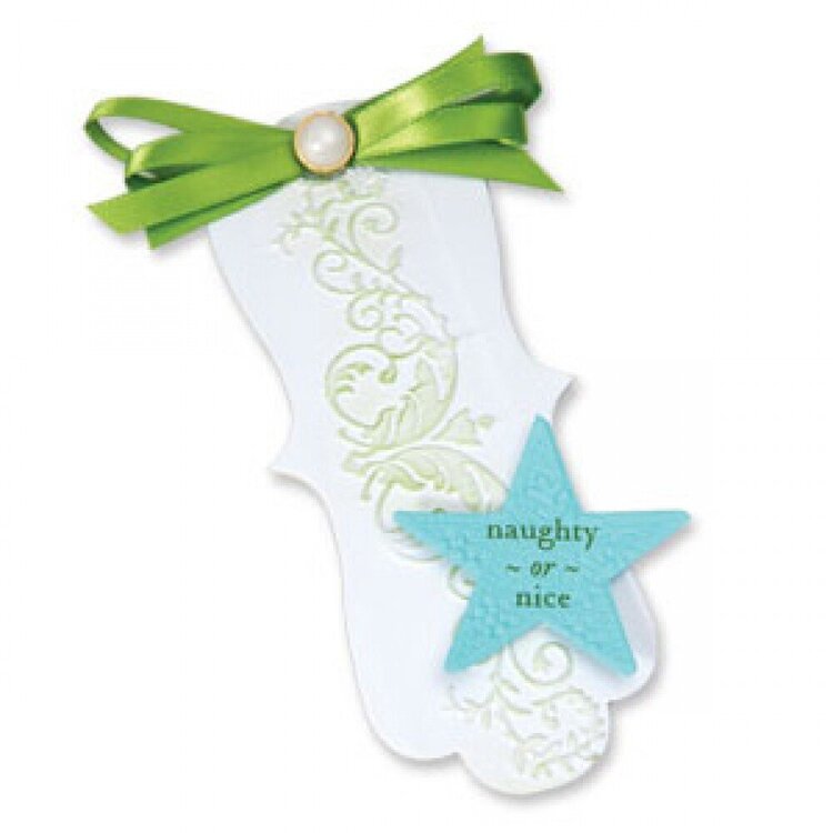 Embossed Naughty or Nice Bookmark by Cara Mariano