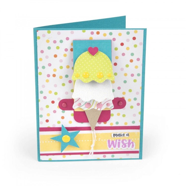 Make a Wish Cupcake Celebration Waterfall Card