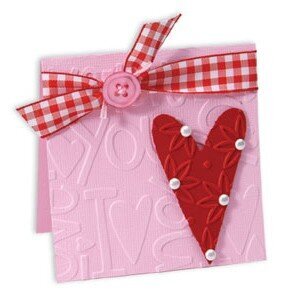 Embossed I Love You Heart Card #2 by Deena Ziegler