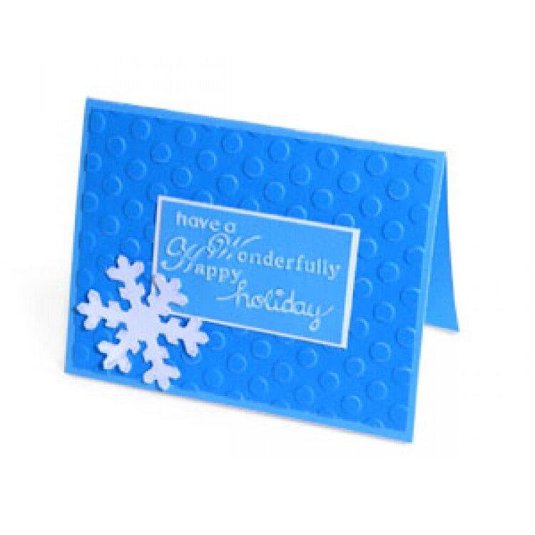 Embossed Happy Holidays Snowflake Card by Deena Ziegler