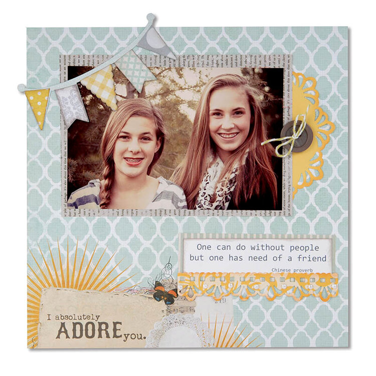 I Absolutely Adore You featuring new Sizzix Thinlits Dies