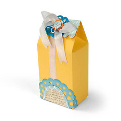 Yellow Gift Bag featuring new Sizzix Thinlits Dies