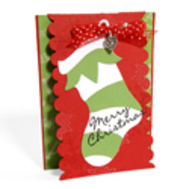 Merry Christmas Stocking Card - Debi Adams