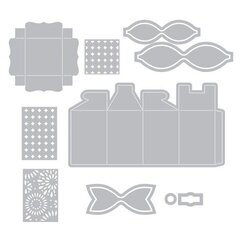 What is included in the new Sizzix Framelits Plus Die Set 13pk - Box with Fancy Lid