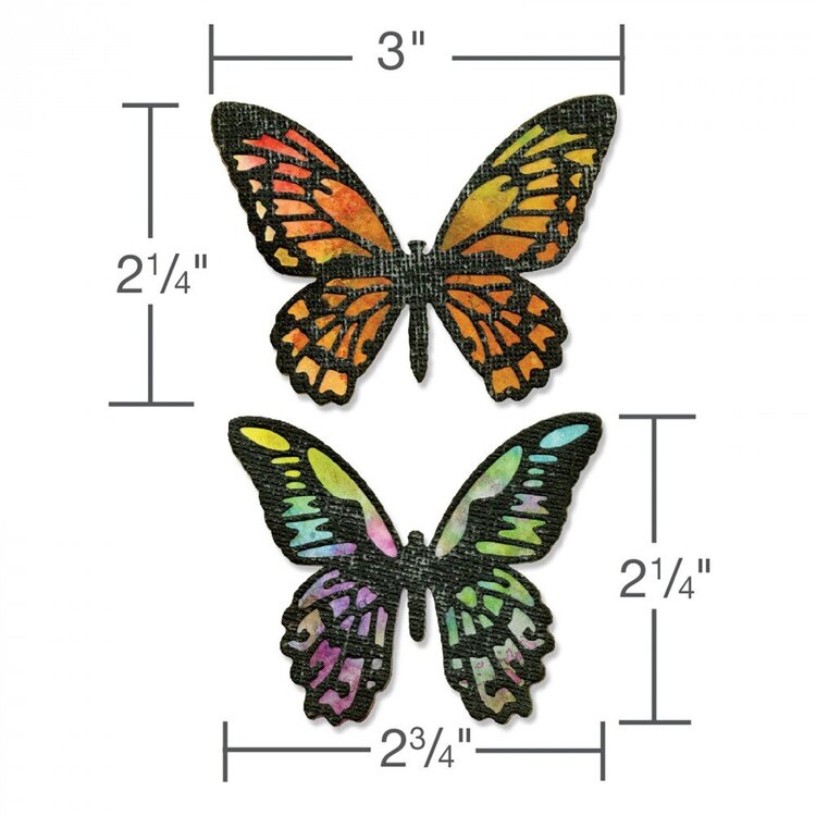 Sizzix Thinlits Die Set 4PK - Detailed Butterflies