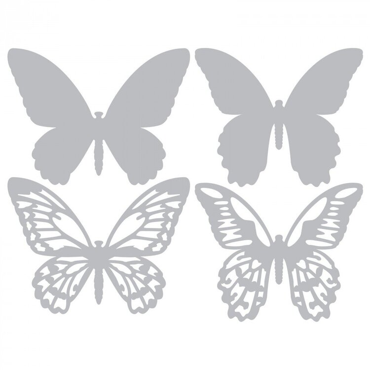Sizzix Thinlits Die Set 4PK - Detailed Butterflies