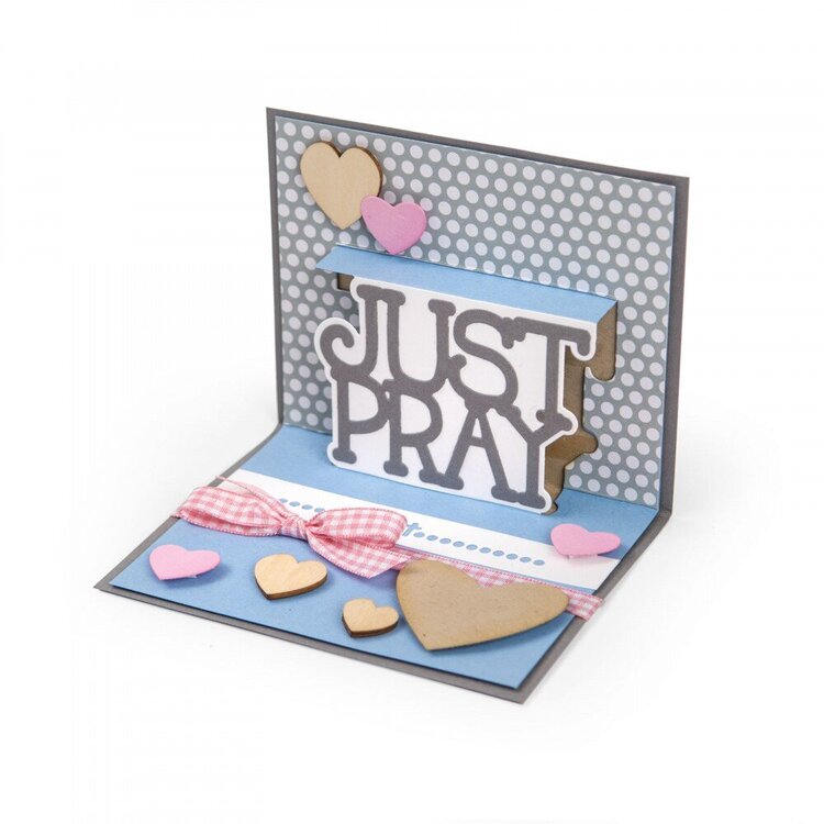 Just Pray 3D Drop Ins Card by Stephanie Barnard