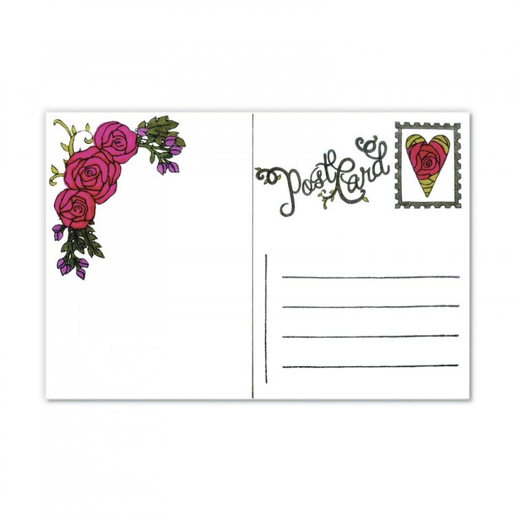 In Bloom Coloring Postcards from Jen Long for Sizzix