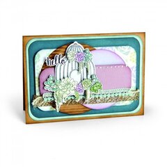 Hello Succulent Birdcage Card