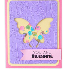 Embossing Folder Butterfly Meadow