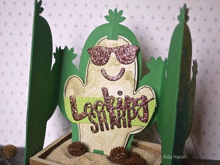 Looking Sharp Fold-a-Long card by Aida Haron for Sizzix