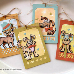 Crazy Dog Tags from Audrey Pettit for Sizzix