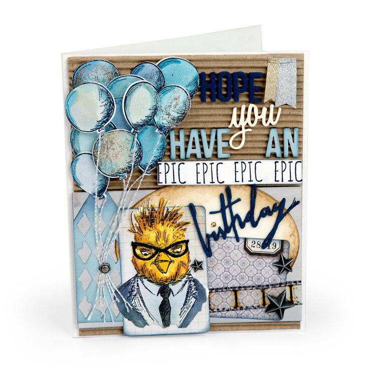 Hope You Have An Epic Birthday featuring Tim Holtz Hipster Bird
